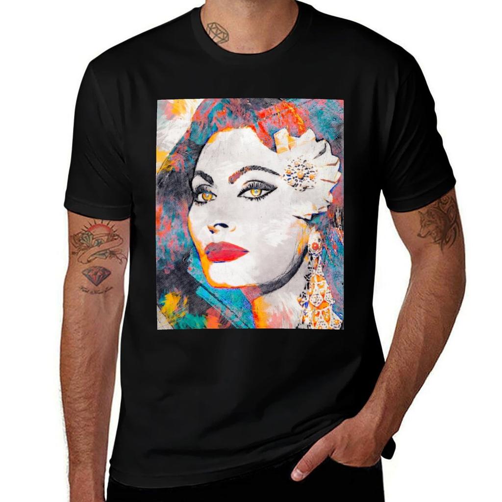 Sophia Lauren Pop Art Tshirt Lightweight Cooling Short Sleeve Tee