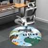 1PC Zoo Animals Pattern Office Round Area Rug, Mat Suitable For Office, Under Office Chairs Bedroom Living Room Home Decor, Room Deco