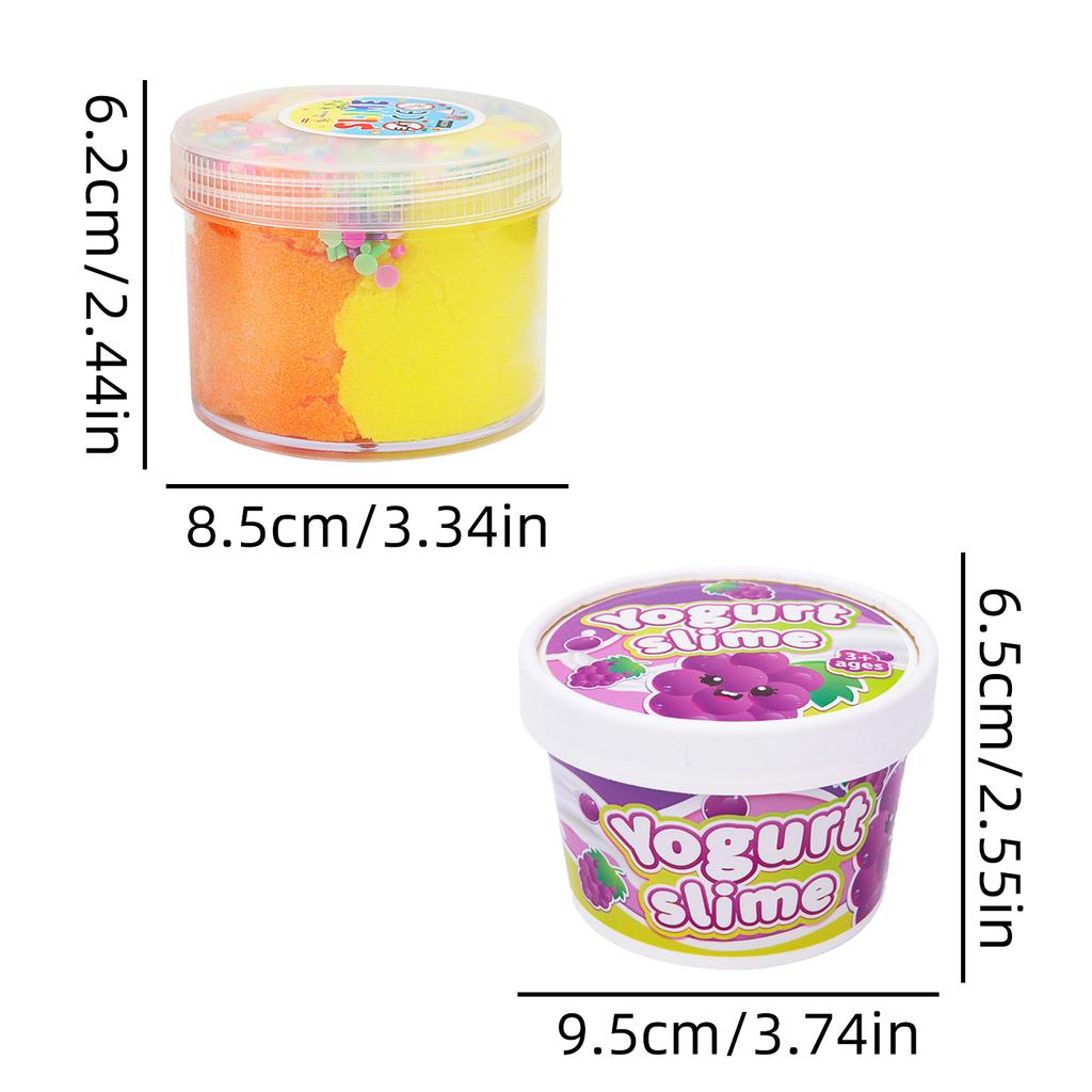 Fango di Cristallo Slime Fango di Seta Nuvola, Gusto e Odore di Frutta Set di Giocattoli Fatti a Mano Delicati per lo Stress Fai-da-Te, Disponibile in 6 Stili tra Cui Scegliere
