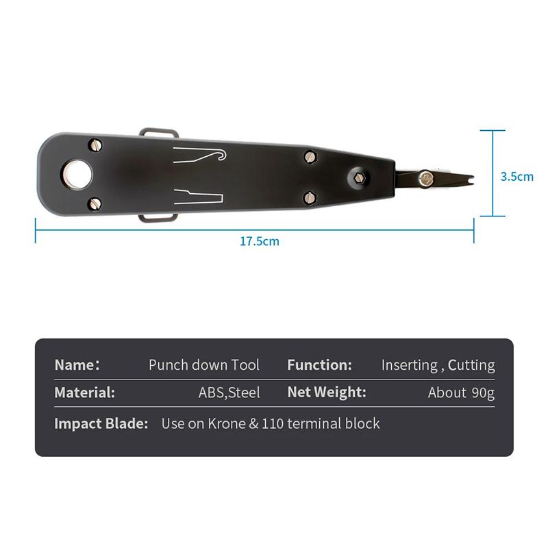 1 Stück Abisolierwerkzeug 110 Drahtschneider Messer Telekommunikationszange für RJ45 Keystone-Buchse Netzwerkkabel Telefonmodul Patchpanel