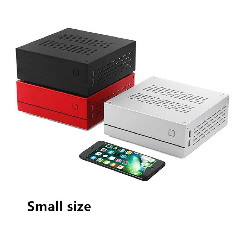 

Для Mini-Itx(17X17) Компьютерный корпус Шасси Алюминий Домашний кинотеатр Ac-Dc Htpc