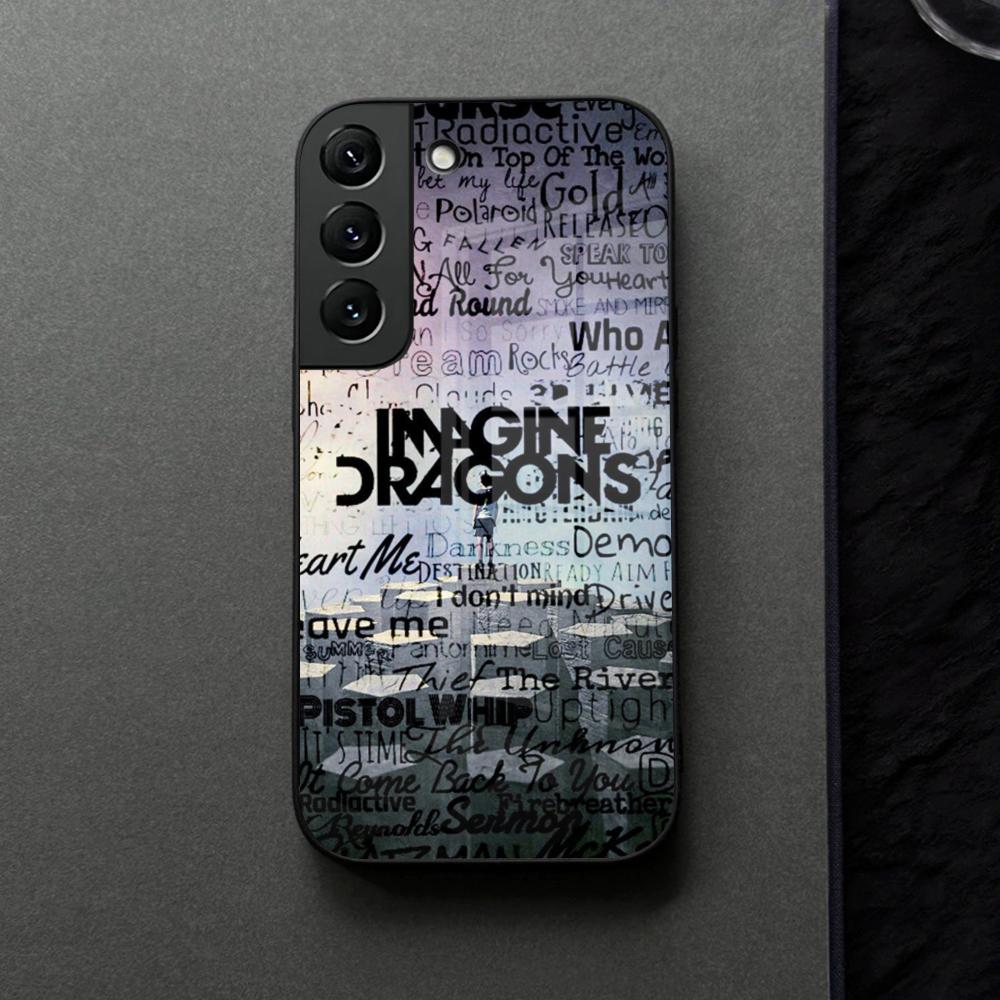 I-Imagine Dragons Eyes Closed Phone Case Glass For Samsung Galaxy S21 S25 S22 S20 S24 S23 Ultra Fe Plus A16 A34 A54 A24 Coque