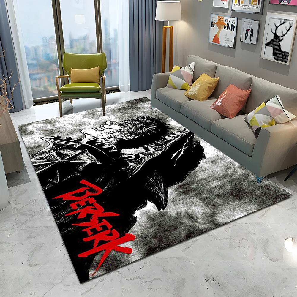3D Calssic Berserk Anime Cartoon Carpet Rug for Home Living Room Bedroom Sofa Doormat Decor,kid play Area Rug Non-slip Floor Mat