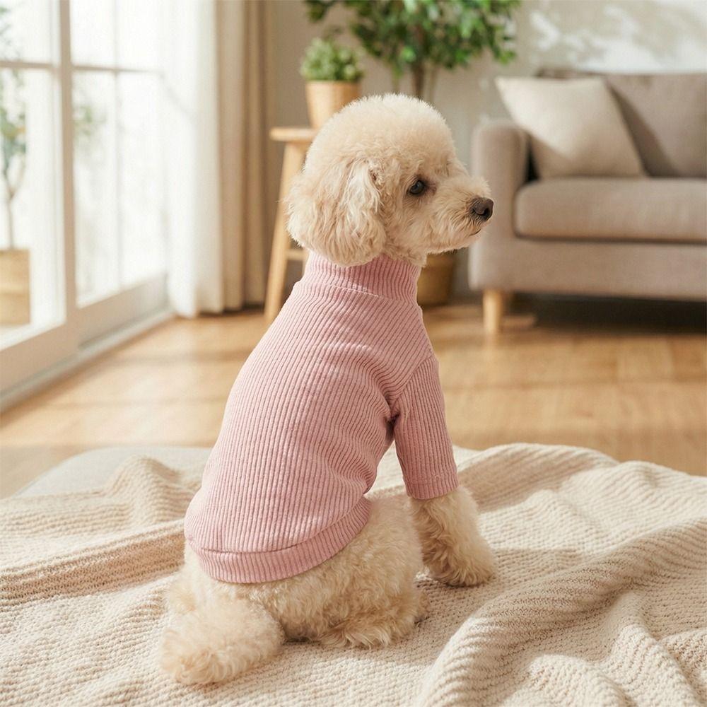 Warm Pet Bottoming Shirt Striped Pattern Two-Leg Dog Clothes Dog T-Shirts  Winter Season