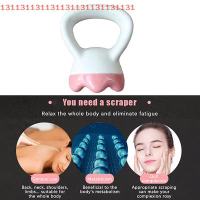 Ceramic Gua Sha Massage Plate Ring Shape Skin Tightening Compact Ergonomic Guasha Board for Face Head Shoulder Knee