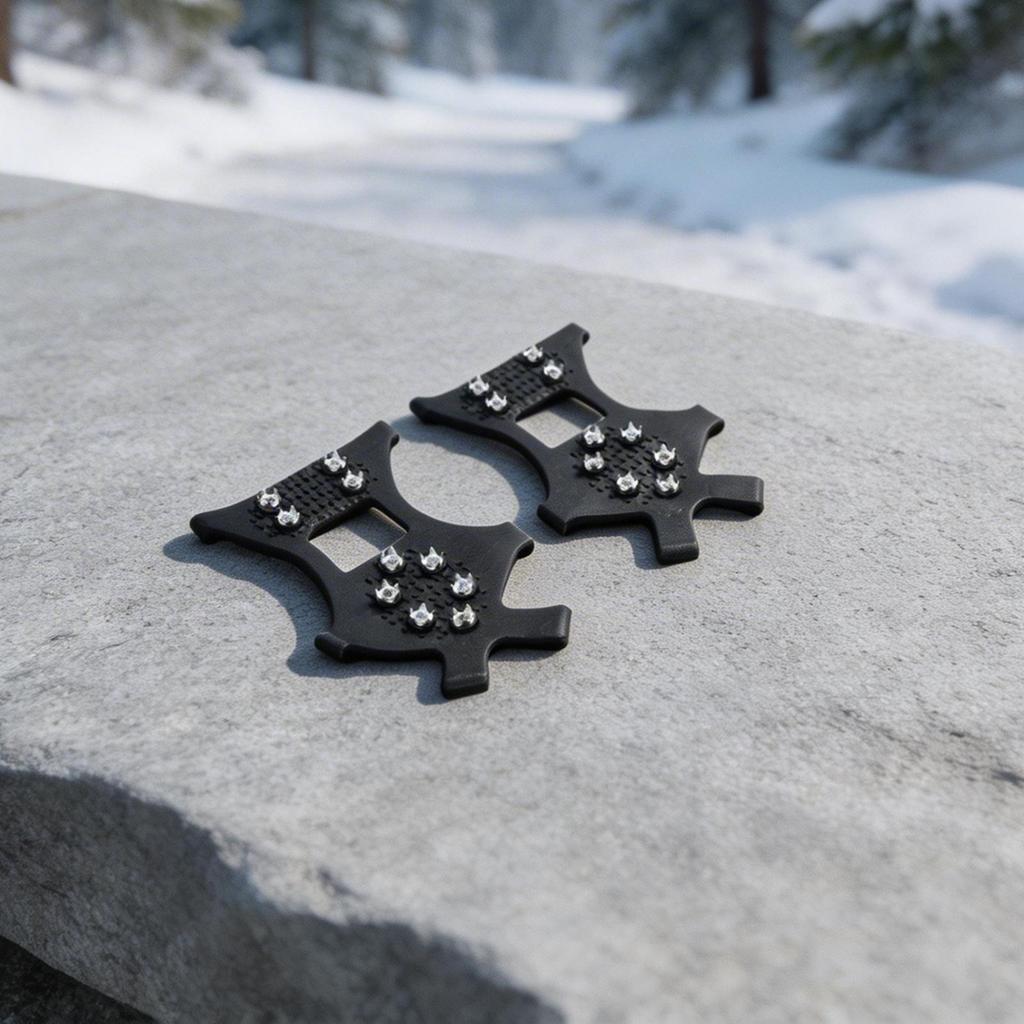 Ice Cleats Shoe Spikes Rubber And Steel Construction Outdoor Traction
