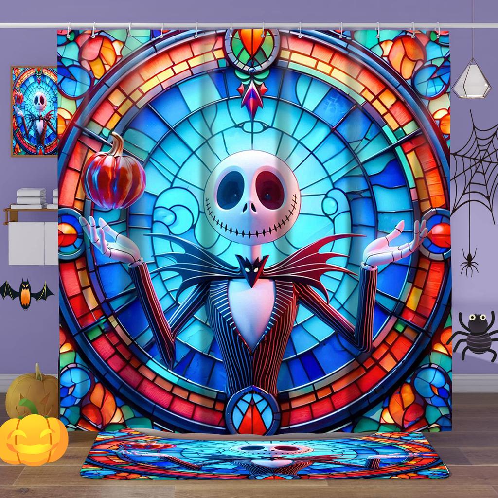 Halloween Magische Requisiten Muster Badezimmer Duschvorhang mit 12 Haken Badezimmer Dekor und Accessoires