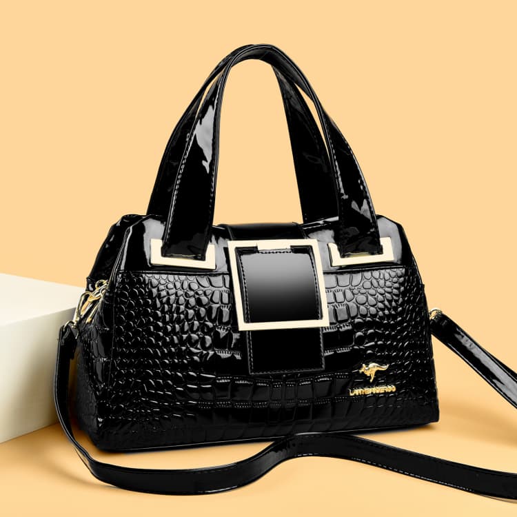 Glossy Boston Handbag One Shoulder Crossbody Women's Bag