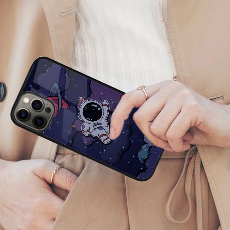

Милый галактический Чехол-бампер с магнитом для телефона APPLE iPhone 17 Air 16 14 13 12 Pro Max 15 Plus Беспроводная зарядка С крышкой MagSafe iPhone 14