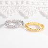 Exquisite Cubic Zirconia Rings for Women Full Paved Round CZ Silver/Gold Color Fashion Promise Rings Versatile Girls Jewelry