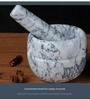 Small Marble Mortar and Pestle - Natural Stone Grinder for Garlic and Pepper Crushing