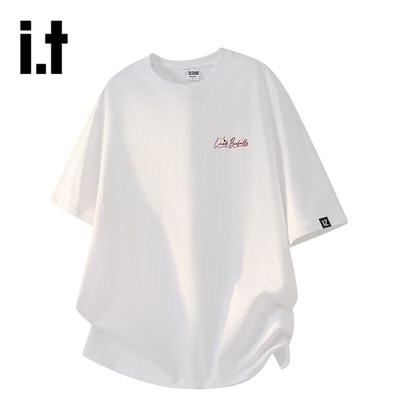Izzue Unisex Cotton Letter Print T-Shirt