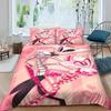 3D Cartoon H-Hazbin Hotel Duvet Cover and Pillowcase, Pretty Girl Bed Linen Set Queen Size, Home Bedroom Decor Teen Adult Gift
