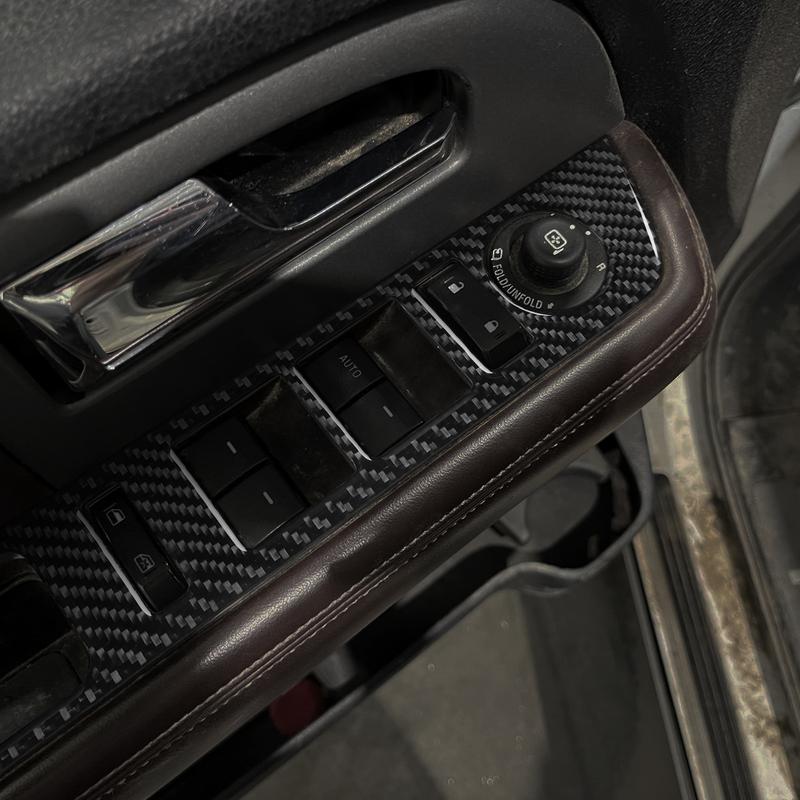 For Ford Expedition 2007-2014 Real Carbon Fiber Stickers Centre Radio AC CD Gear Shift Door Panel Car Accessories Decorative