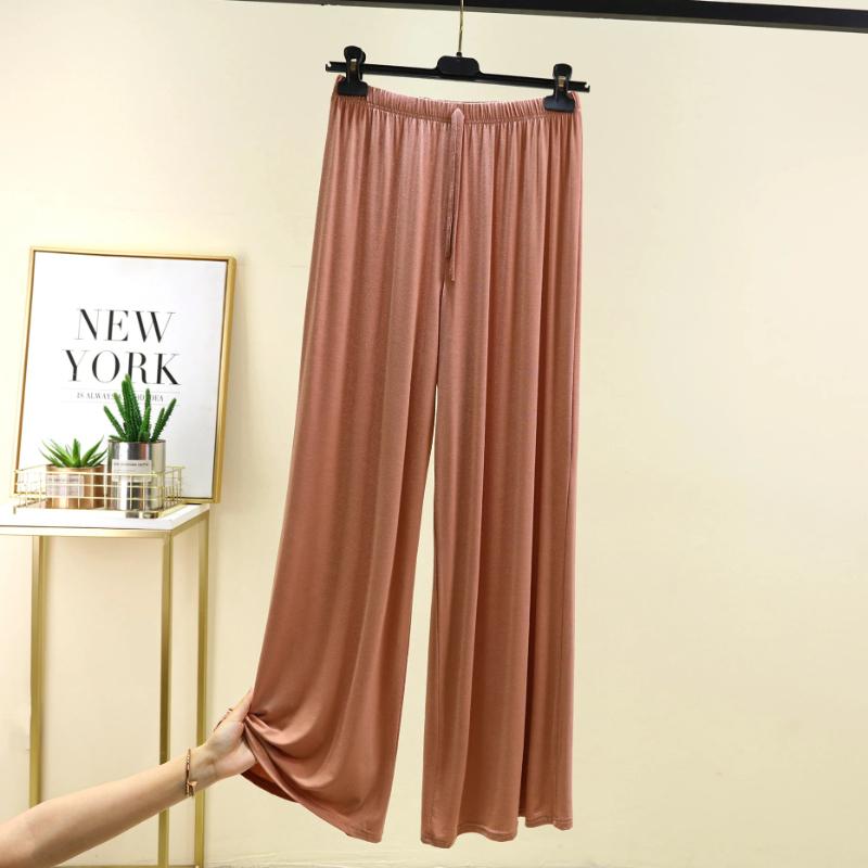 Modal Floor-Length Wide Leg Pants Loose Home Spwear  Color Versatile Casual Summer Thin Home Pants Women