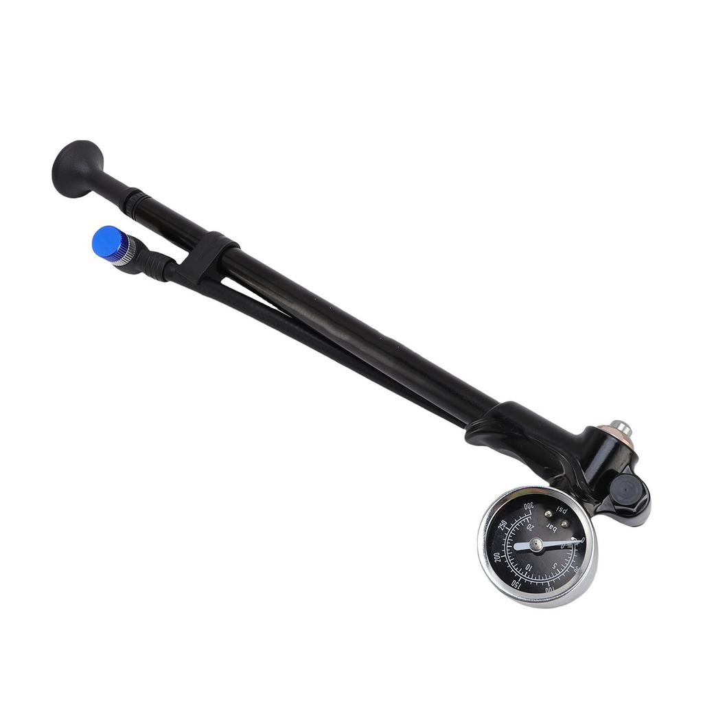Bike Shock Pump 300PSI Aluminum Alloy Front Fork and Rr Suspension   Pump with Pressure Meter
