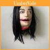 Halloweenová závěsná hororová hlava jako rekvizita pro strašidelný dům a nastavení akce