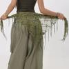 Jazz Dance Waist, Hip-hop Dance Waist Chain, Hip Scarf, Accessories, Sequined Triangle Scarf, Fringed Belt, Waist Scarf, Fart Curtain, All-match.
