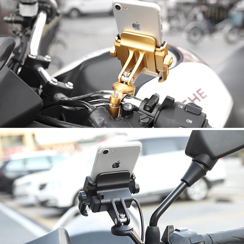 MOTOWOLF Motor Bike Bicycle Motorcycle Phone Mount Holder 360 Degrees Rotation Phone Holder Universal ALL Phone with USB