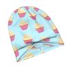 Retro Pixel Vanilla Frosted Cupcake Urban-Inspired Adult Beanie, Perfect for Layered Looks, Morning Coffee Walks, Or Creative Spaces with Artistic Vib