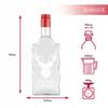 SET of 5x Christmas Glass Bottles FALA 500 Ml with Print FOR LIQUEURS