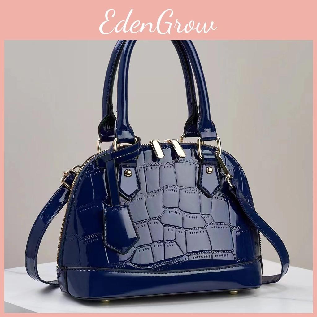 Solid Color Pu Shell Shaped Handbag With Mobile Card Pouches For Casual Outings