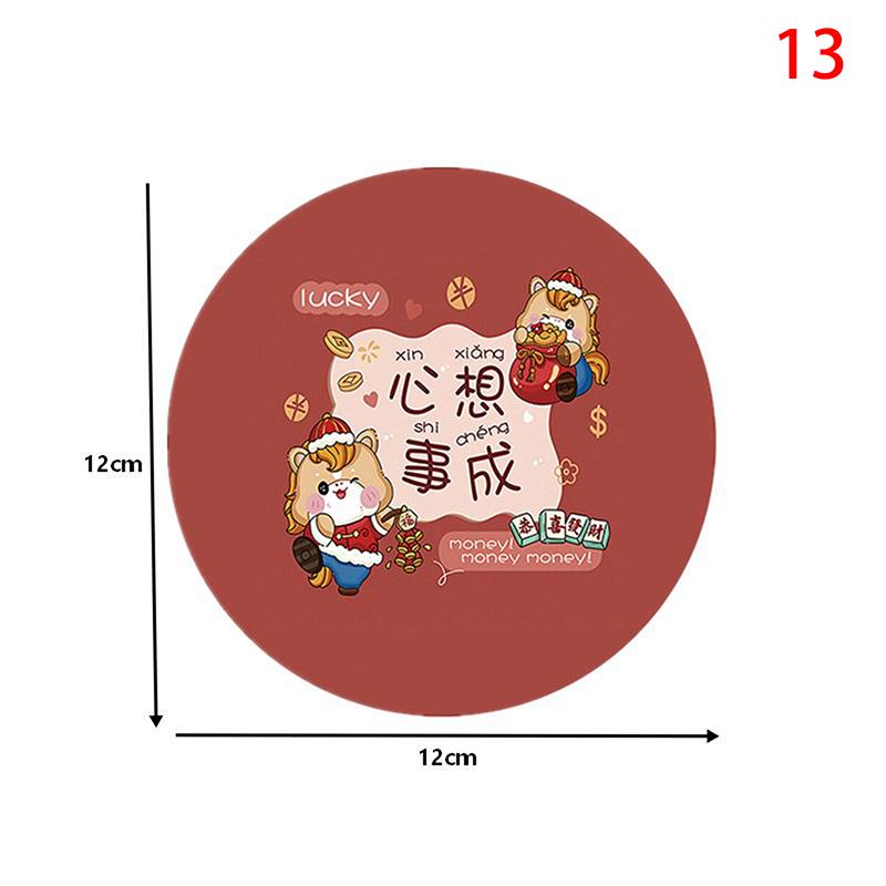 

Diatomaceous Mud Coaster Absorbent Pad Year Of The Horse Cartoon Coaster Chinese New Year Dining Table Tea Cup Insulation Pad 13