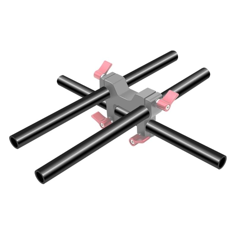 2 pezzi Alluminio 15mm Asta per Binario Camera con Filettatura Femmina M-12 per Rig Camera DSLR 15mm Spalla Rig
