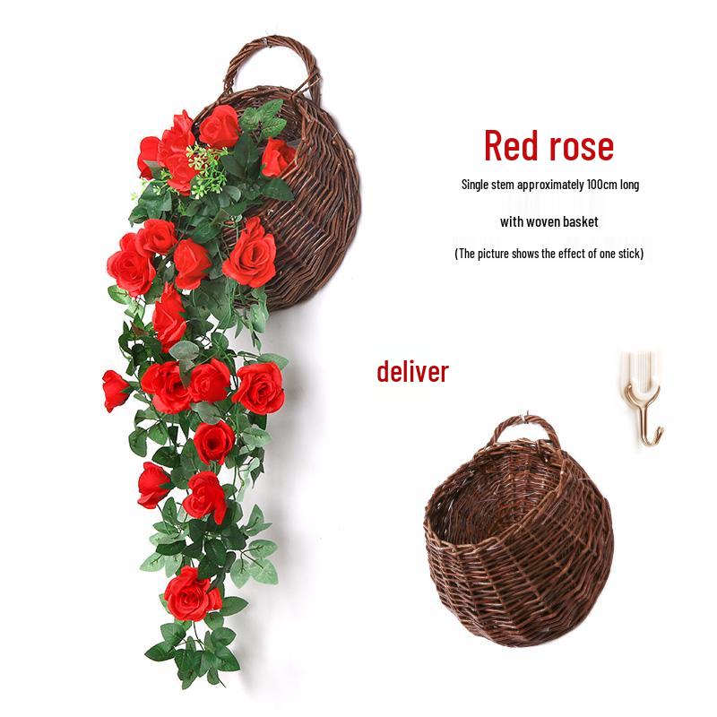 Artificial Flower Vine Indoor Wall Hanging - Green Trailing Plant Décor