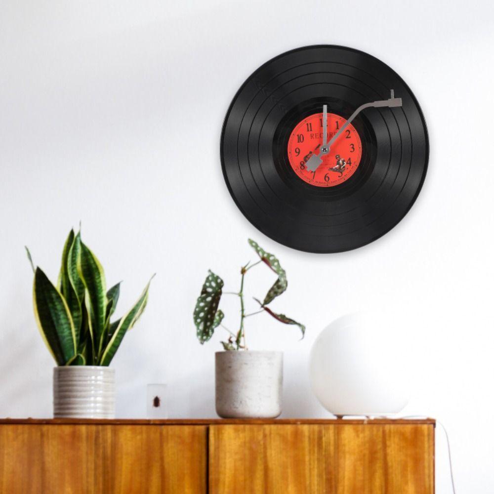 Ultra-Quiet Vinyl Record Wall Clock Vintage Music Decor Home Decor Household Wall Clock  Cafe