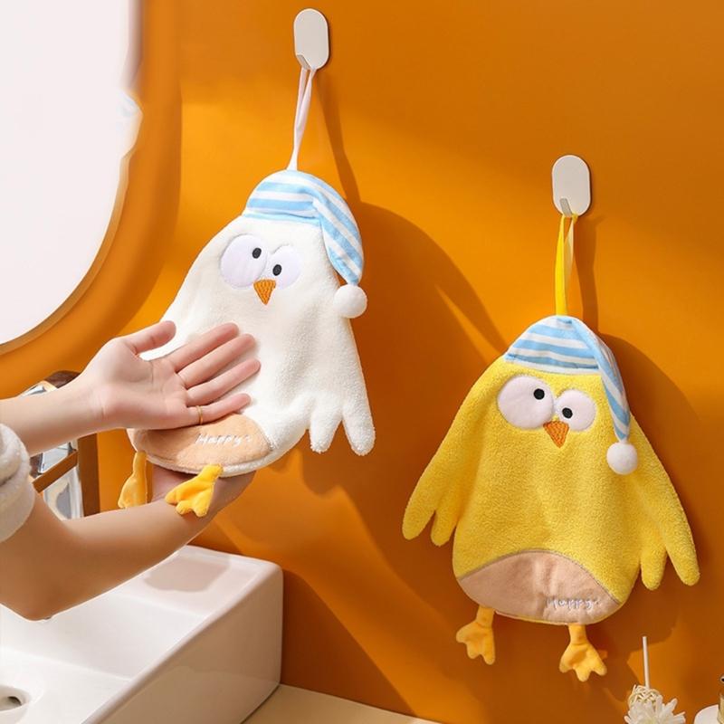 Animal Lover Essential Soft Corals fleeces Hanging Hand Towel Fast Absorbing and Easy to Cleans for Bathroom Kitchen