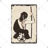 Retro-Kunst im japanischen Stil, Vintage-Samurai-Poster, Blechschild, dekorative Metalltafel, Wandplatte, Schilder, Wohnzimmer, Schlafzimmer, Heimdekoration