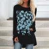 T-shirt floreali T-shirt a maniche lunghe con stampa grafica 3d T-shirt moda donna T-shirt lunga T-shirt a maniche lunghe Tuniche a fiori