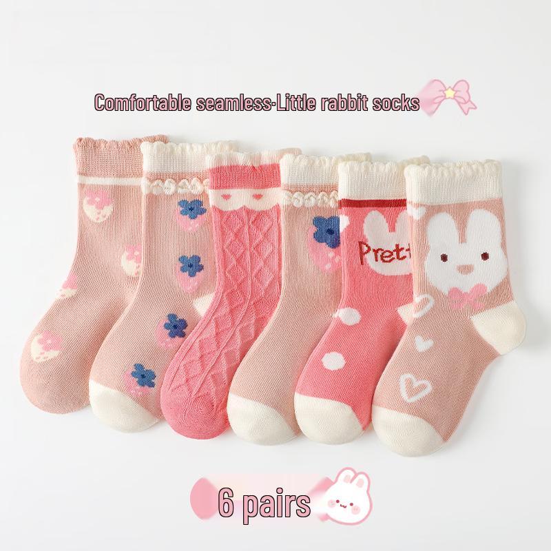 Maoren Girls' Cotton Mid-Calf Socks