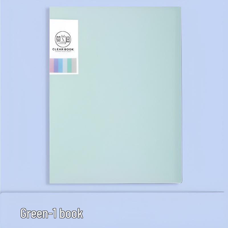 A4 Morandi Color Multi-Layer Transparent Test Paper Folder - Large Capacity for Students