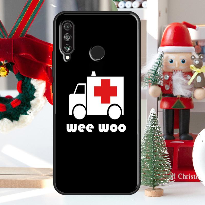 Wee Woo Ambulance For Huawei Nova 5T 9 10 SE 7i 8i 11i 12i Y73 Y72 Y61 Y91 Y60 Y70 Y90 P20 P40 P30 Lite Case
