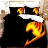Anime Fairy Tail Natsu Juego de Cama Funda Nórdica Dormitorio Fundas de Edredón Individual Doble King Size Funda de Edredón Textil para el Hogar