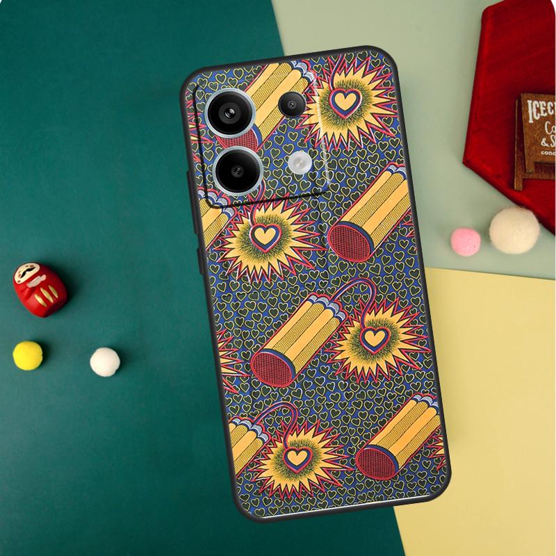 African Wax Print Design Case For Xiaomi Redmi Note 13 14 12 11 10 15 Pro Plus Redmi 13 15 14C 13C 15C 10C 12C Funda
