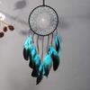 Dream Catcher Handmade Blue Feather Dreamcatchers Wall Hanging Ornament for Kids Home Decoration Girl Bedroom Craft Gift