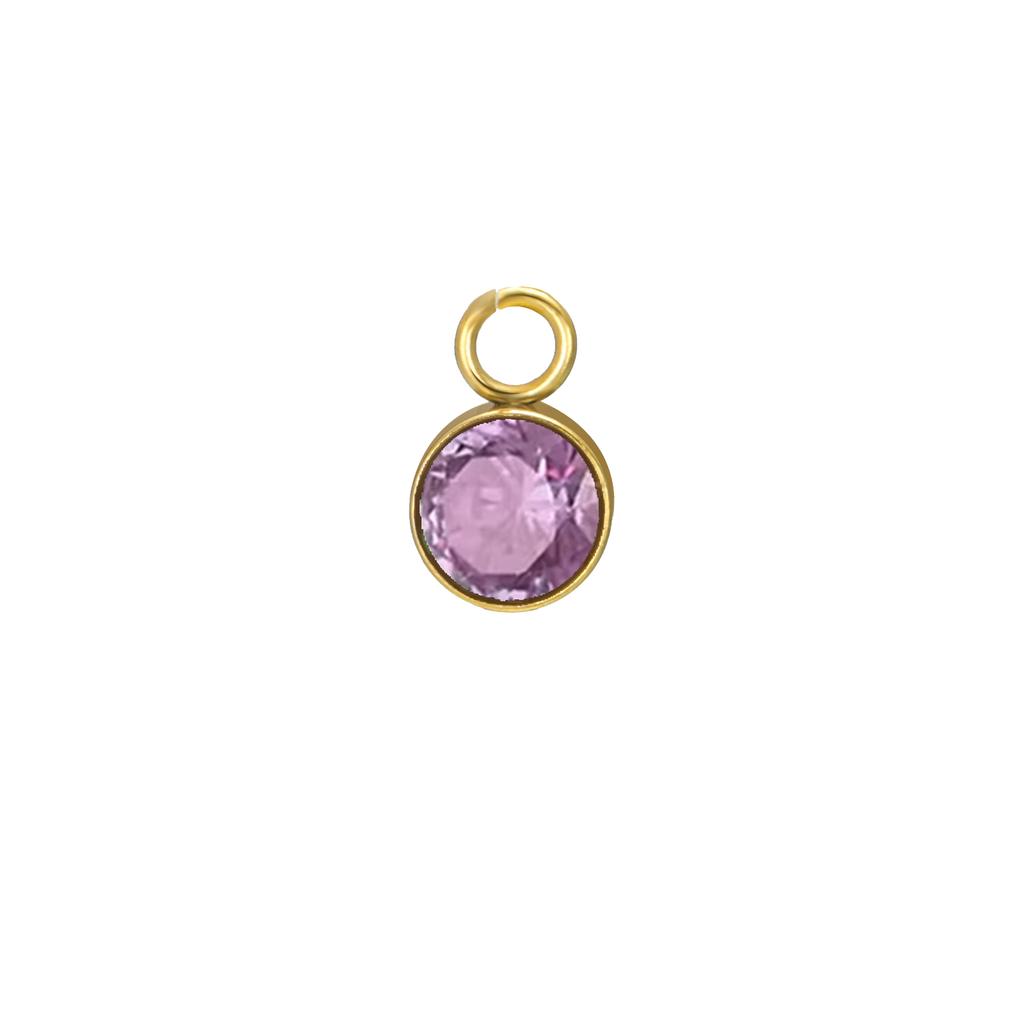 5 pcs/lot 5mm Colorful Crystal Birth Month Stone Charms Stainless Steel Pendant For Necklace Bracelet Making Birthday Jewelry