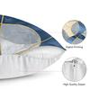 Blue Geometric Stitching Cushion Covers Pillowcase Home Decor Bedroom Sofa Cushion Cover Living Room Car Home Decor