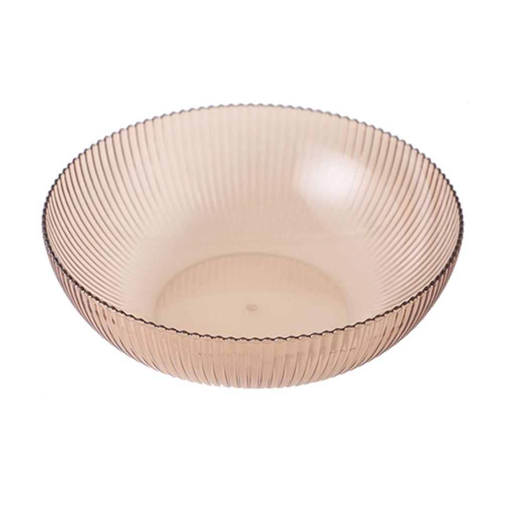 Crystal Fruit Tray Plastic Transparent Impact Resistant Delicate Fruit Plate for Snacks Round