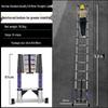 JINGGENG Stainless Steel Telescopic Ladder with Hook