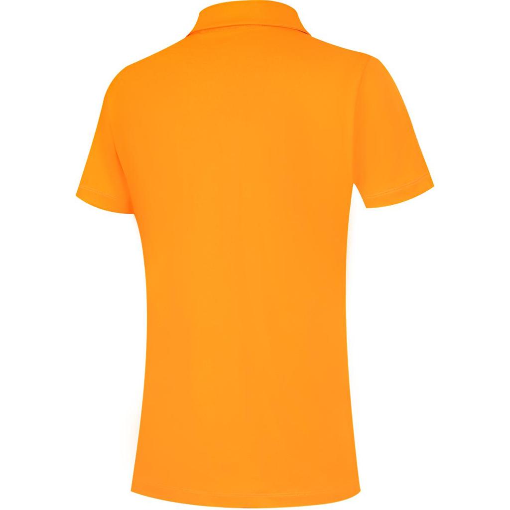Li Ning Group Purchase Series Solid Color Comfortable Breathable Versatile Casual Sports Polo Shirt Women tops Golden-Orange APLU190-13