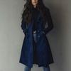 2026 High-Quality Women's Fall/Winter Coat with Turn-Down Collar and Suede Fabric, Long Trench Coat