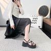 Roman Sandals Women's 2025 New Summer Wear with Skirts, Sandals, Muffins, Thick Soles, Cool Slippers, Soft Soles Are Not Tired