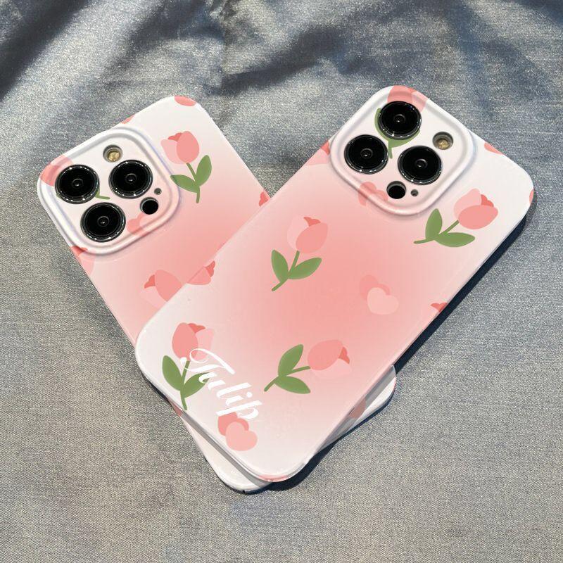 Tulip Flowers Phone Case For Iphone 14 Plus 13 Pro Max 11 12 Camera Protection Shockproof Bumper Cover For Iphone Xr Xs X 7 8 P