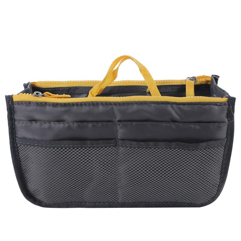 Outdoor Travel Purse Organizer Insert for Handbags Ladies Multi-function Toiletry Cosmetics Storage Bag Large Capacity Zipper Tote Bag