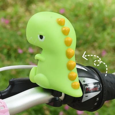 Cute Creative Bike Bell Silicone Air Squeeze Horns Cartoon Dinosaurs Air Horn Cycling Scooter Handlebar Bell Super Loud Kid Gift