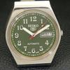 JAPAN VINTAGE SEIKO 5 AUTOMATIC 6309A MENS GREEN COLOR DIAL WATCH A500845-5